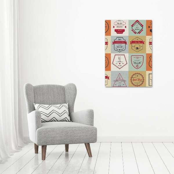 Tablou sticlă semne skateboard