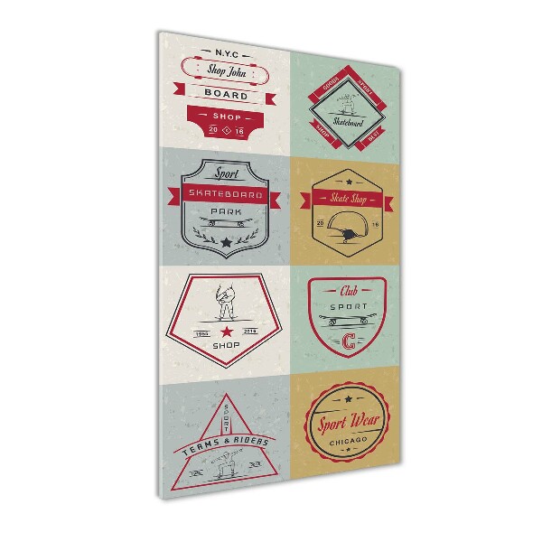 Tablou sticlă semne skateboard