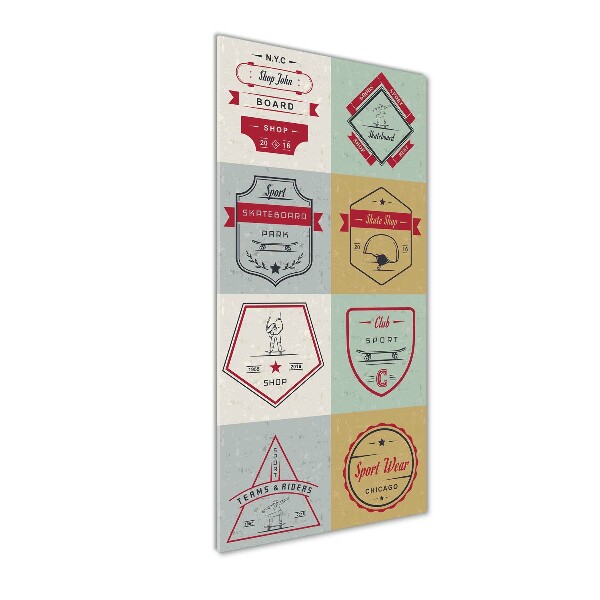 Tablou sticlă semne skateboard