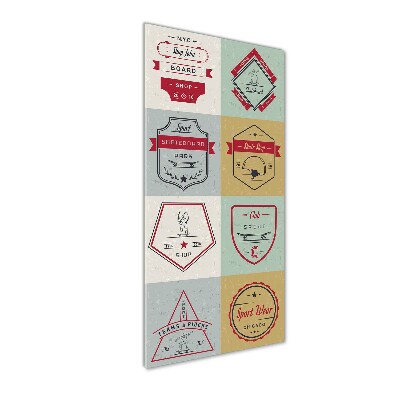 Tablou sticlă semne skateboard