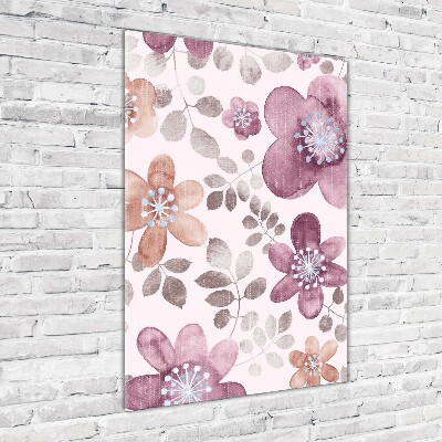 Tablou sticlă model floral