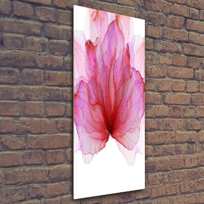 Tablou sticlă floare roz