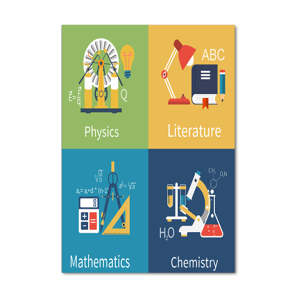Tablou sticlă Subiecte școlare