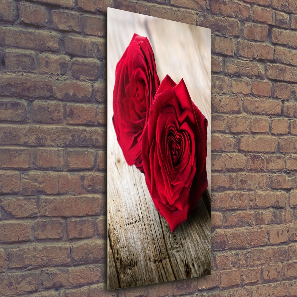 Fotografie imprimată pe sticlă trandafiri rosii