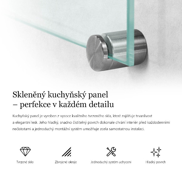 Sticlă pentru bucătărie transparentă