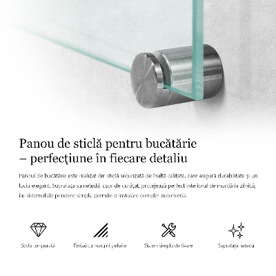 Sticlă pentru bucătărie transparentă