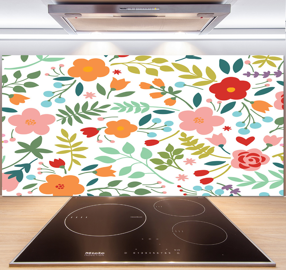 Panou de bucătărie flori ilustrare