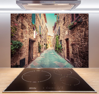 Panou sticlă decorativa bucătărie străzile italiene