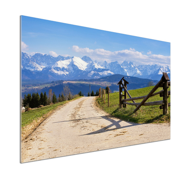 Sticlă pentru bucătărie panorama Tatra