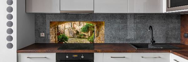 Panou sticla securizata bucatarie străzile italiene