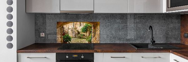 Panou sticla securizata bucatarie străzile italiene