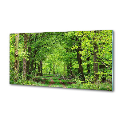 Sticlă pentru bucătărie pădure de primăvară