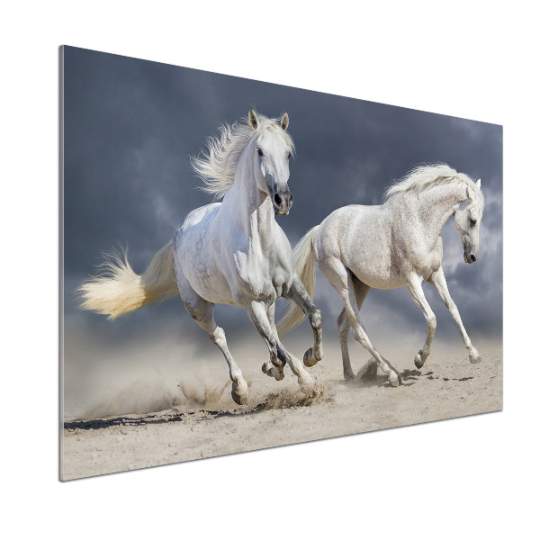 Panou sticla securizata bucatarie White Beach Horse