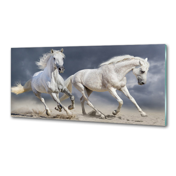 Panou sticla securizata bucatarie White Beach Horse