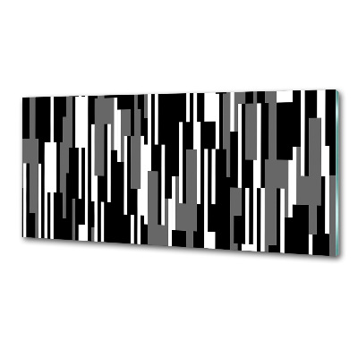 Sticlă bucătărie linii negre și albe