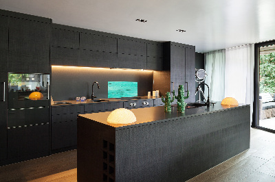 Panou sticlă decorativa bucătărie bord verde
