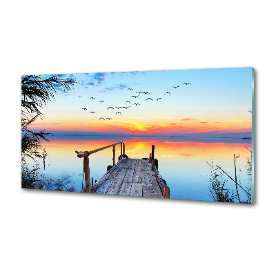 Sticlă bucătărie Pier pe lac