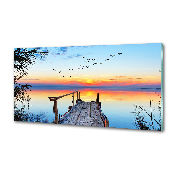 Sticlă bucătărie Pier pe lac