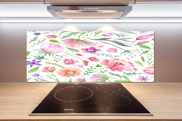 Sticlă pentru bucătărie model floral