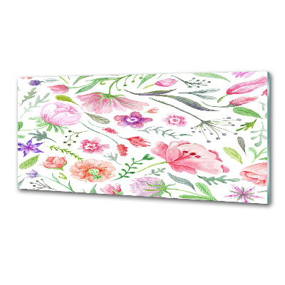 Sticlă pentru bucătărie model floral