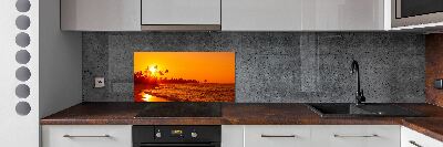 Panou sticla securizata bucatarie Sunset Beach