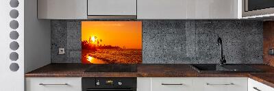 Panou sticla securizata bucatarie Sunset Beach