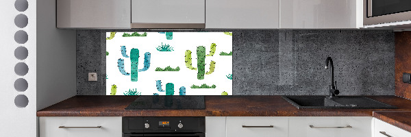 Sticlă pentru bucătărie cactuși