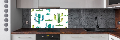 Sticlă pentru bucătărie cactuși