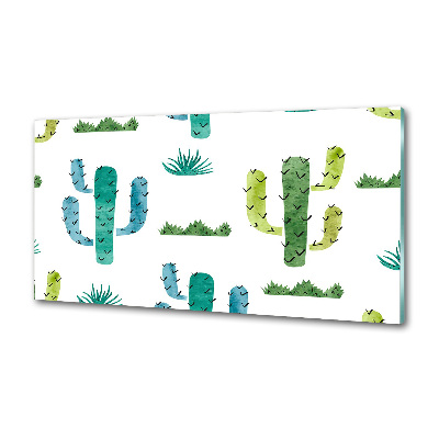 Sticlă pentru bucătărie cactuși