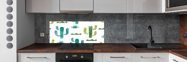 Sticlă pentru bucătărie cactuși