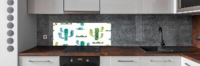 Sticlă pentru bucătărie cactuși