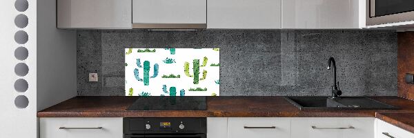 Sticlă pentru bucătărie cactuși