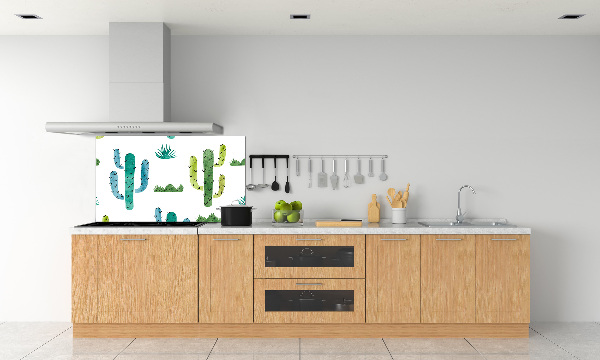 Sticlă pentru bucătărie cactuși