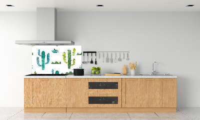 Sticlă pentru bucătărie cactuși