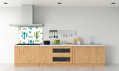Sticlă pentru bucătărie cactuși