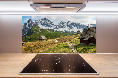 Sticlă printata bucătărie Hale Tatry