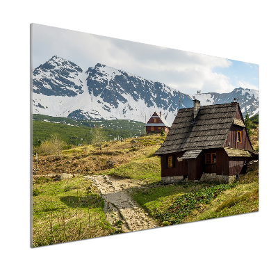 Sticlă printata bucătărie Hale Tatry