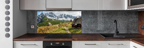 Sticlă printata bucătărie Hale Tatry