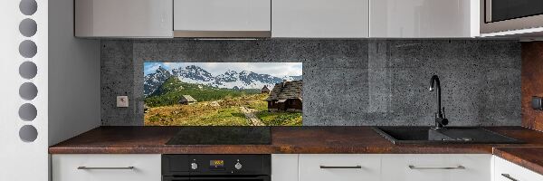 Sticlă printata bucătărie Hale Tatry
