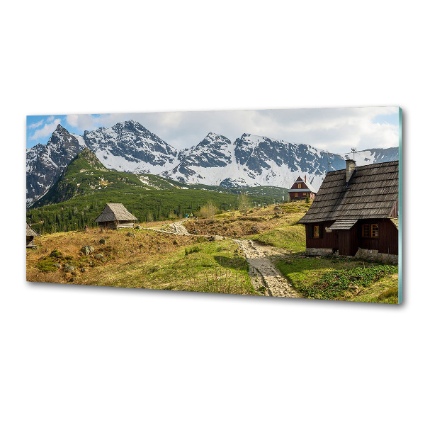 Sticlă printata bucătărie Hale Tatry