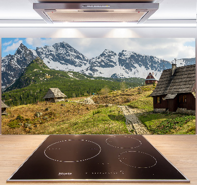 Sticlă printata bucătărie Hale Tatry