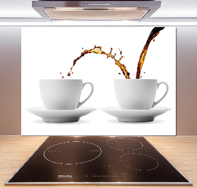 Panou de bucătărie Turnând cafea