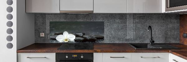 Panou sticlă decorativa bucătărie Orhidee