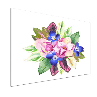 Panou perete bucătărie buchet de flori