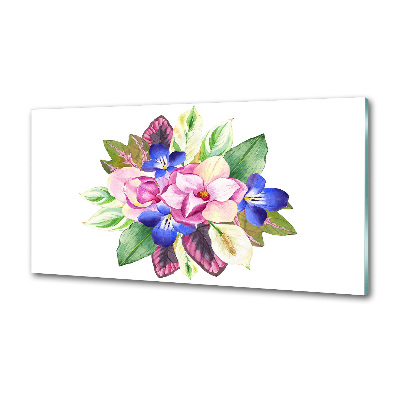 Panou perete bucătărie buchet de flori