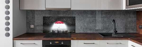 Panou de bucătărie Umbrela deasupra orașului