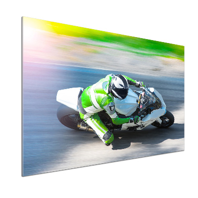 Sticlă pentru bucătărie cursă de motociclete