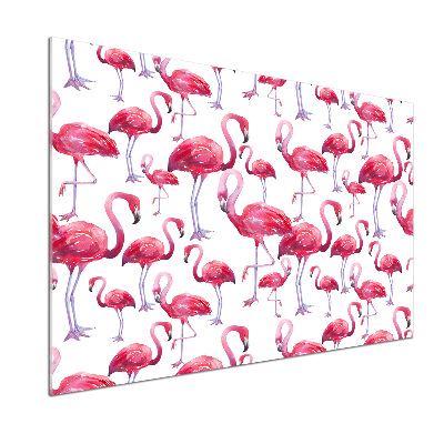 Panou sticlă bucătărie Flamingos