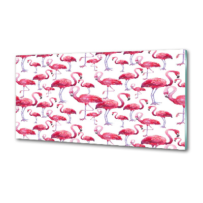 Panou sticlă bucătărie Flamingos