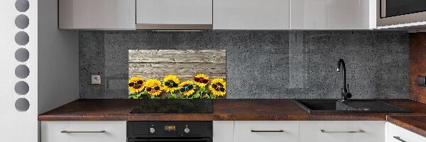 Panou sticlă decorativa bucătărie Floarea soarelui